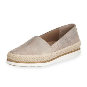 Donald Pliner Size 6.5 Tan Suede Espadrille Flats Casual Slip On Shoes
